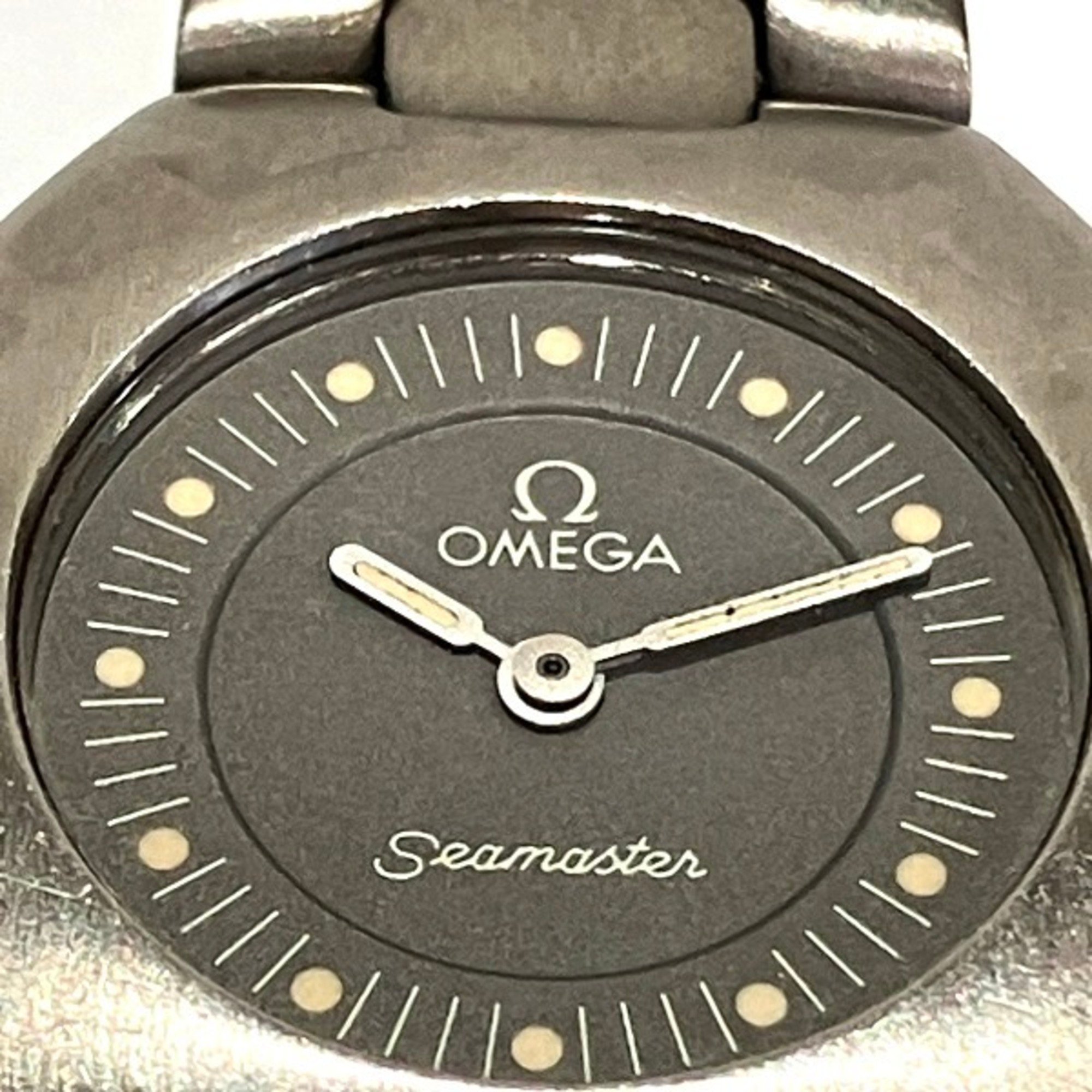 Omega Seamaster Polaris 595.0072 Quartz Titanium x Palladium Watch Ladies