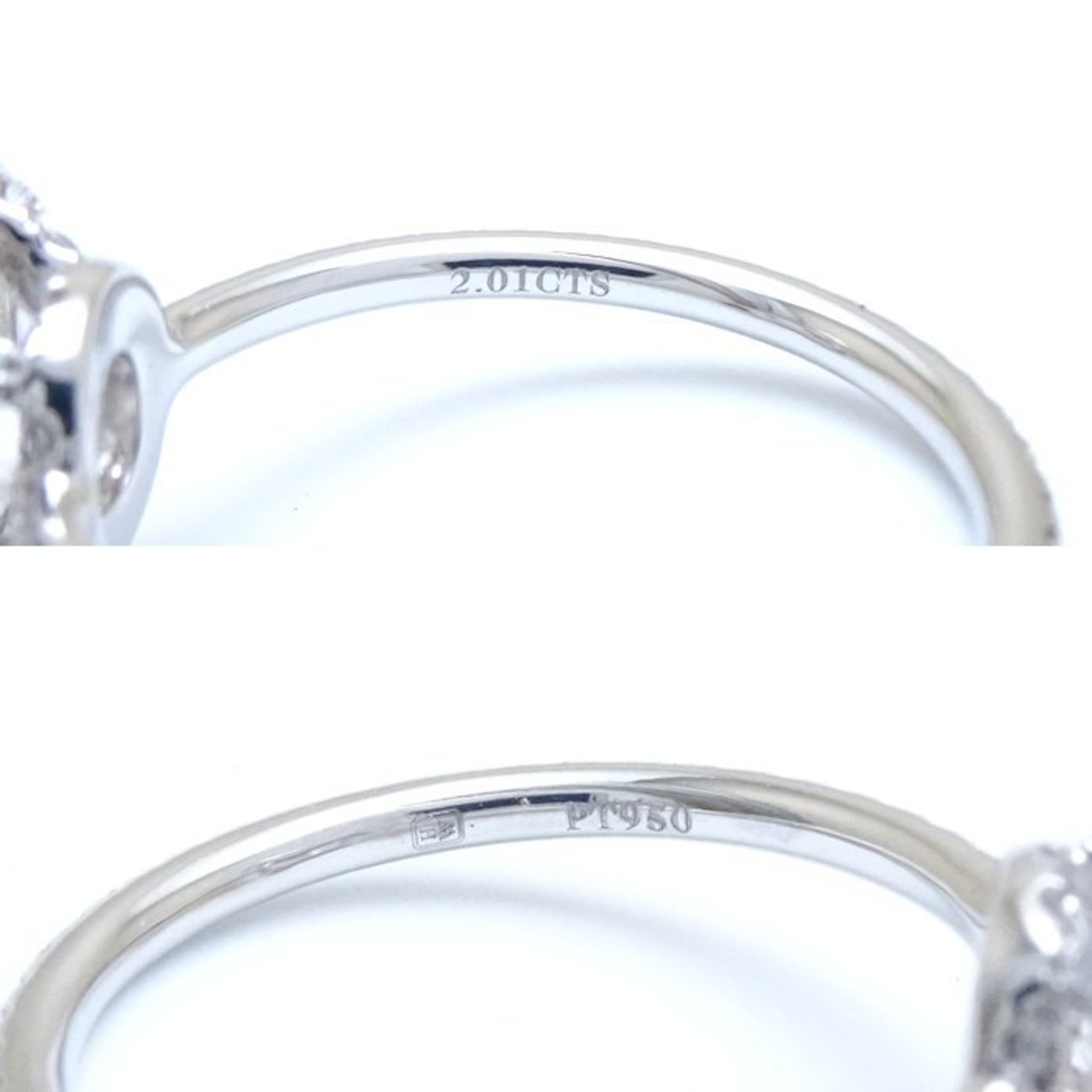 HARRY WINSTON Micropave Ring Diamond 2.01ct F.VS1 Pt950 Platinum 290170