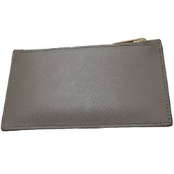 CELINE Compact Zipped Card Holder 10B683BEL.10BL Coin Case Calf Gray 083363