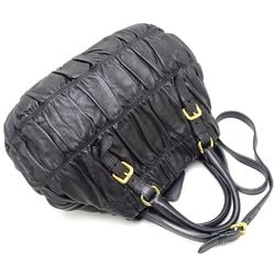 Prada PRADA BN1789 2Way Bag Leather Black 350311