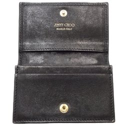 Jimmy Choo Star Studded Card Case Leather Black 082598