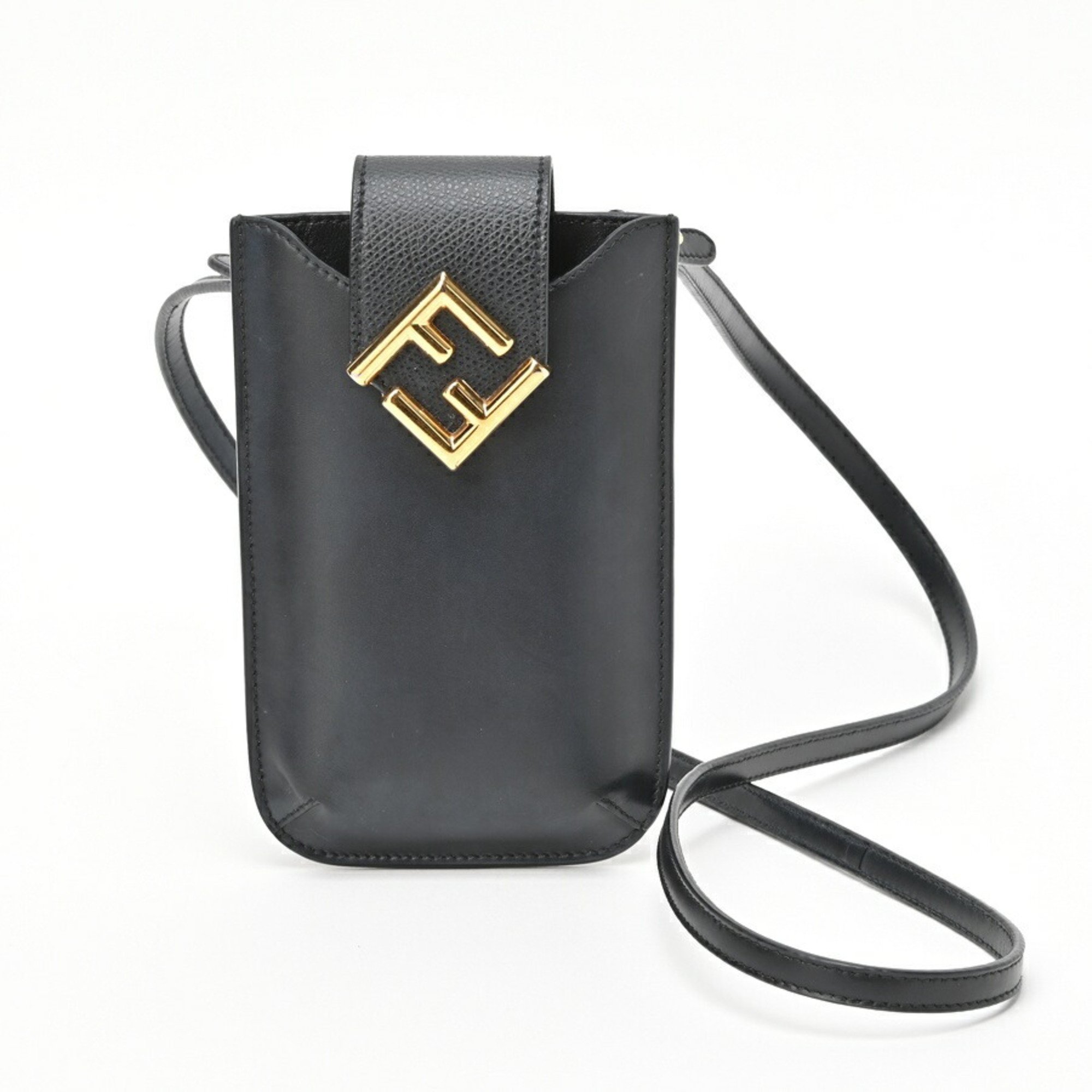 Fendi FF Diamond Phone Pouch Smartphone Holder 7AS188ALWAF0KUR Leather Dark  Navy E-154881 | eLADY Globazone