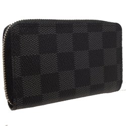 LOUIS VUITTON Coin Case Damier Graphite Zippy Purse Black N63076 082612