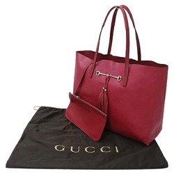 GUCCI bag ladies brand tote horsebit leather red 297007 tassel