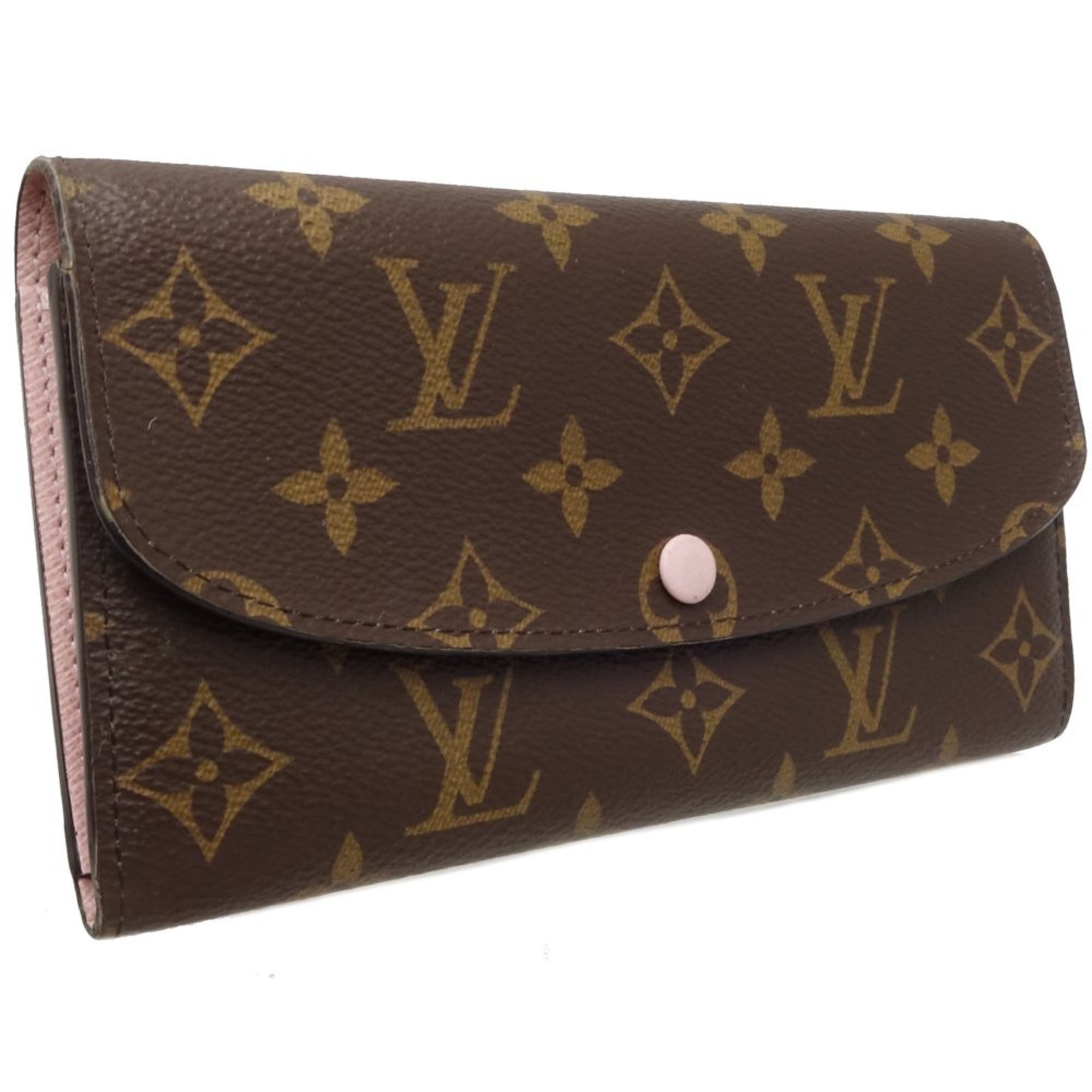 Louis Vuitton Monogram LOUIS VUITTON Portefeuil Emily M61289 Long Wallet Brown 083268