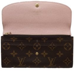 Louis Vuitton Monogram LOUIS VUITTON Portefeuil Emily M61289 Long Wallet Brown 083268