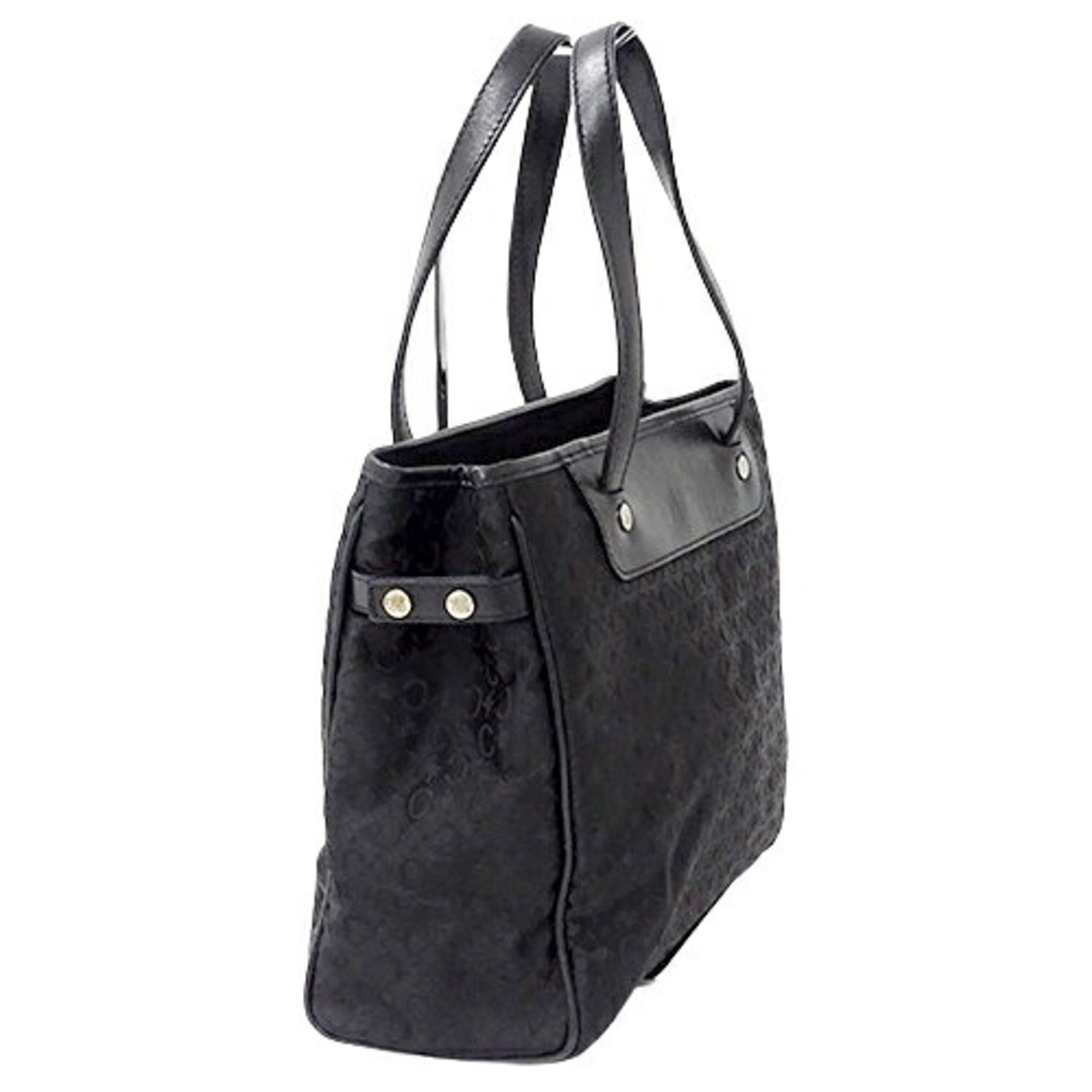 CELINE Bag Ladies Brand Handbag Tote C Macadam Canvas Black Compact