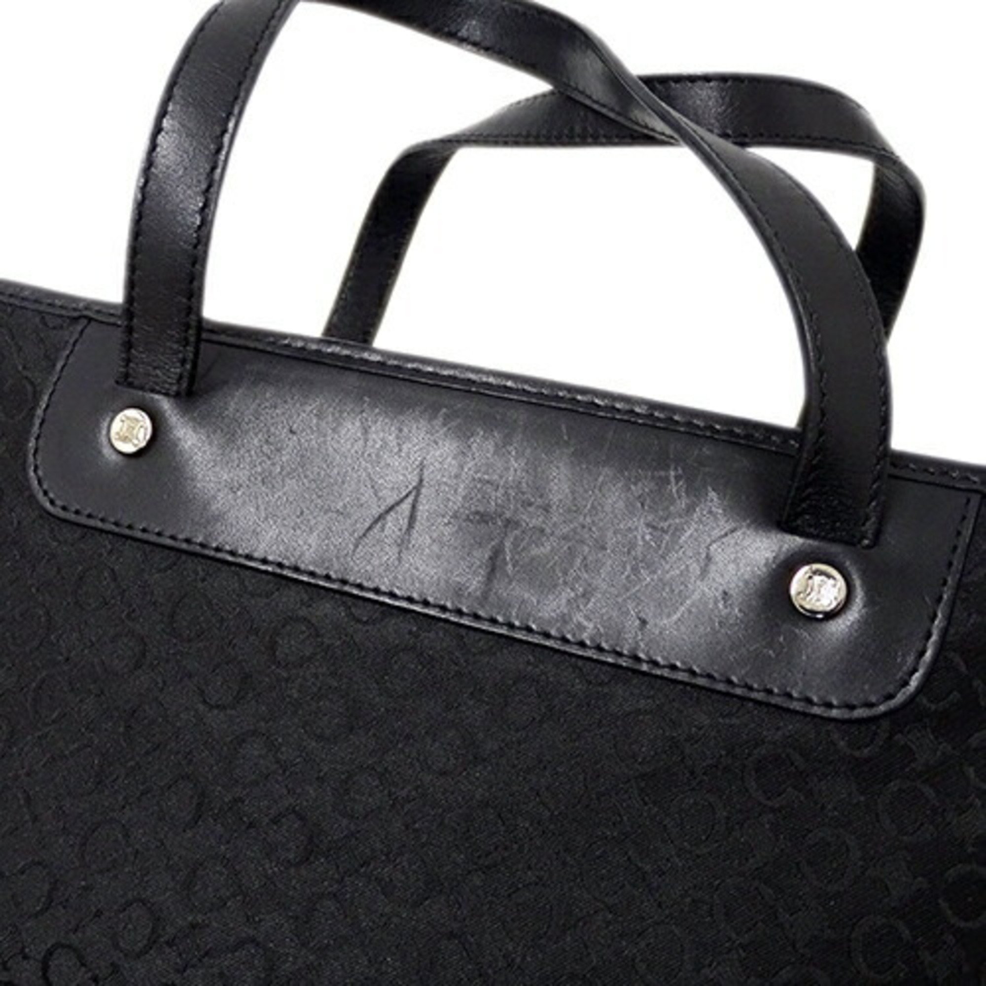 CELINE Bag Ladies Brand Handbag Tote C Macadam Canvas Black Compact