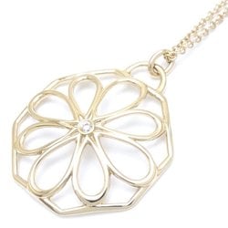 Tiffany TIFFANY&Co. Flower Necklace 1P Diamond K18YG Yellow Gold 199942