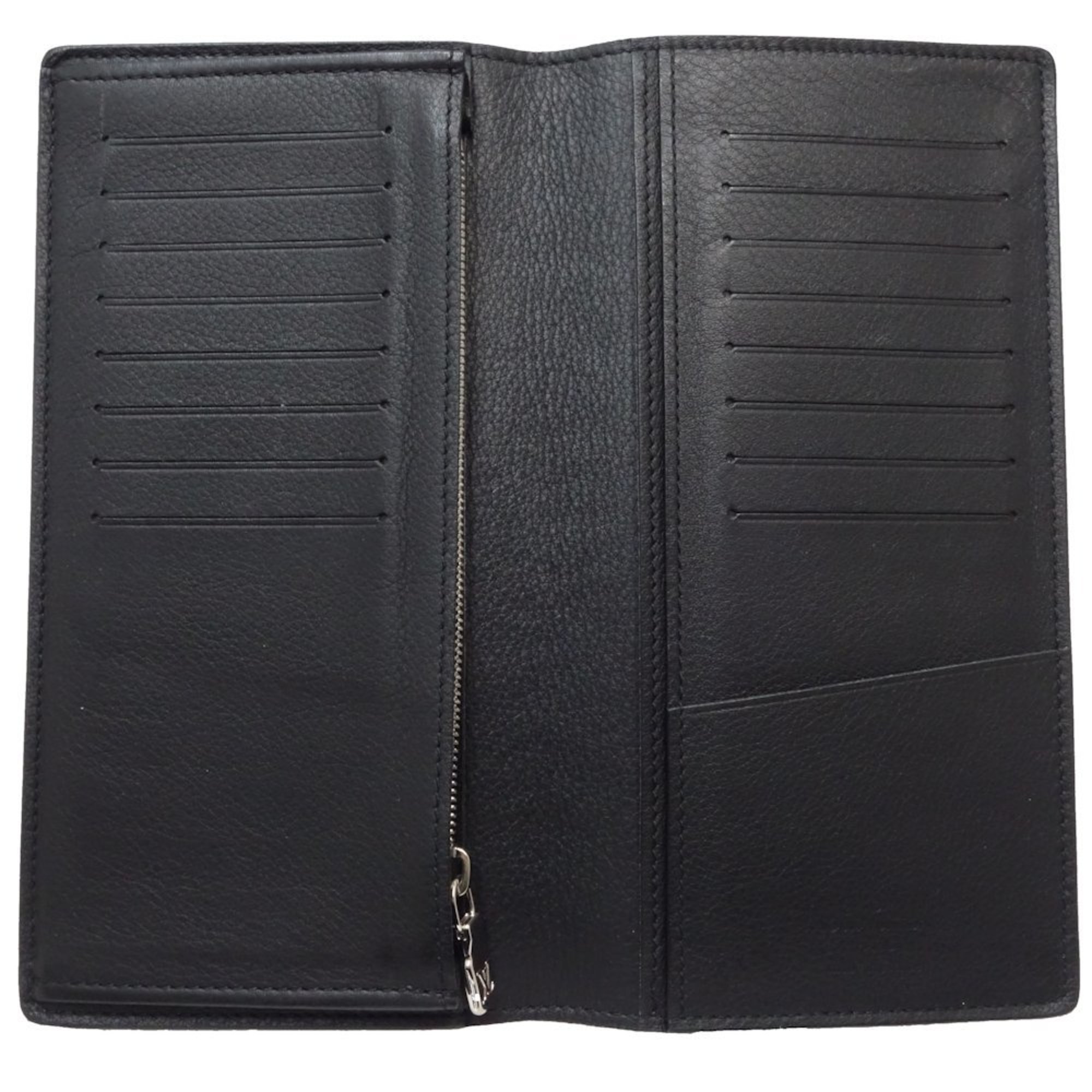 LOUIS VUITTON Portefeuille Brother M58818 Long Wallet Taurillon Leather Black 082996