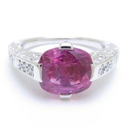 PIAGET Pink Sapphire Ring K18WG #54 4.68ct Diamond White Gold 198059