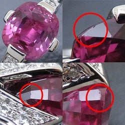 PIAGET Pink Sapphire Ring K18WG #54 4.68ct Diamond White Gold 198059