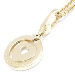 Bulgari BVLGARI Tondo Heart Charm Necklace K18YG Yellow Gold 199100