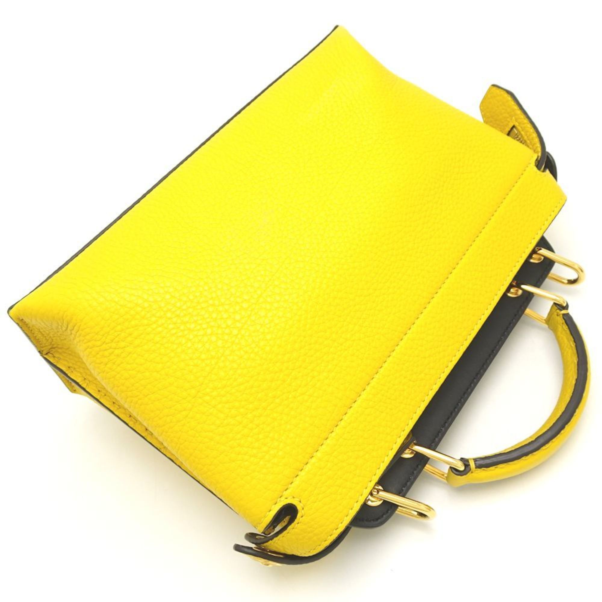 FENDI Peekaboo Iconic Essential 7VA506 2Way Bag Selleria Calf SUNFLOWER Yellow 151551