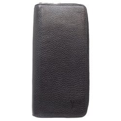 LOUIS VUITTON Zippy Wallet Vertical Taurillon Leather M58412 Long Black 083015