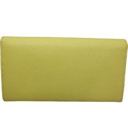 Bulgari BVLGARI bi-fold logo clip 280526 long wallet grain calf yellow 083704