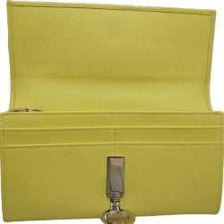 Bulgari BVLGARI bi-fold logo clip 280526 long wallet grain calf yellow 083704