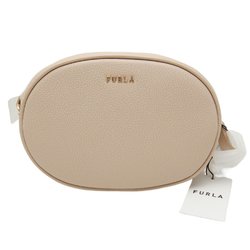 Furla EAU2CRA Shoulder Bag Leather Beige Outlet 250384