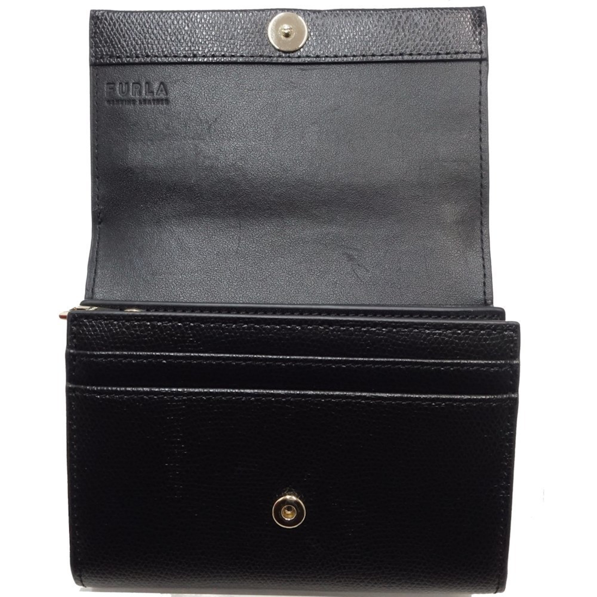 Furla MISUMIMI Mini Wallet WP00082 AB3000 Bifold Leather Black 083150