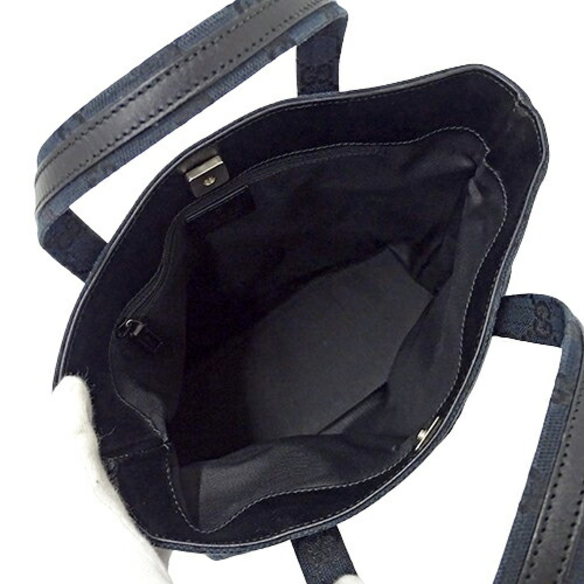 GUCCI bag ladies brand handbag tote GG canvas black 002 1080 compact