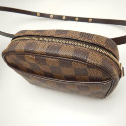 LOUIS VUITTON N51296 Damier Pochette Ipanema Ebene Waist Bag Pouch Brown 059569