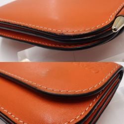 LOEWE Mini Wallet Gate Trifold Leather Orange 083126