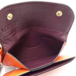 LOEWE Mini Wallet Gate Trifold Leather Orange 083126