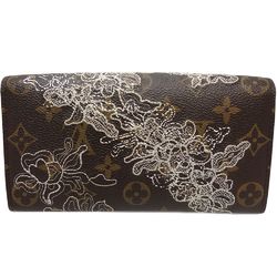 LOUIS VUITTON Portefeuille Sarah M95390 Long Wallet Dantelle Brown 083715