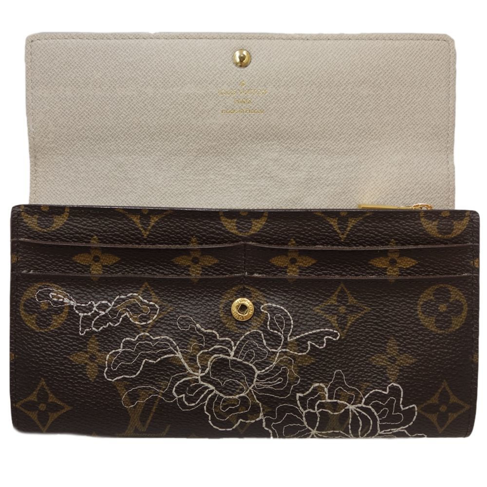 LOUIS VUITTON Portefeuille Sarah M95390 Long Wallet Dantelle Brown 083715