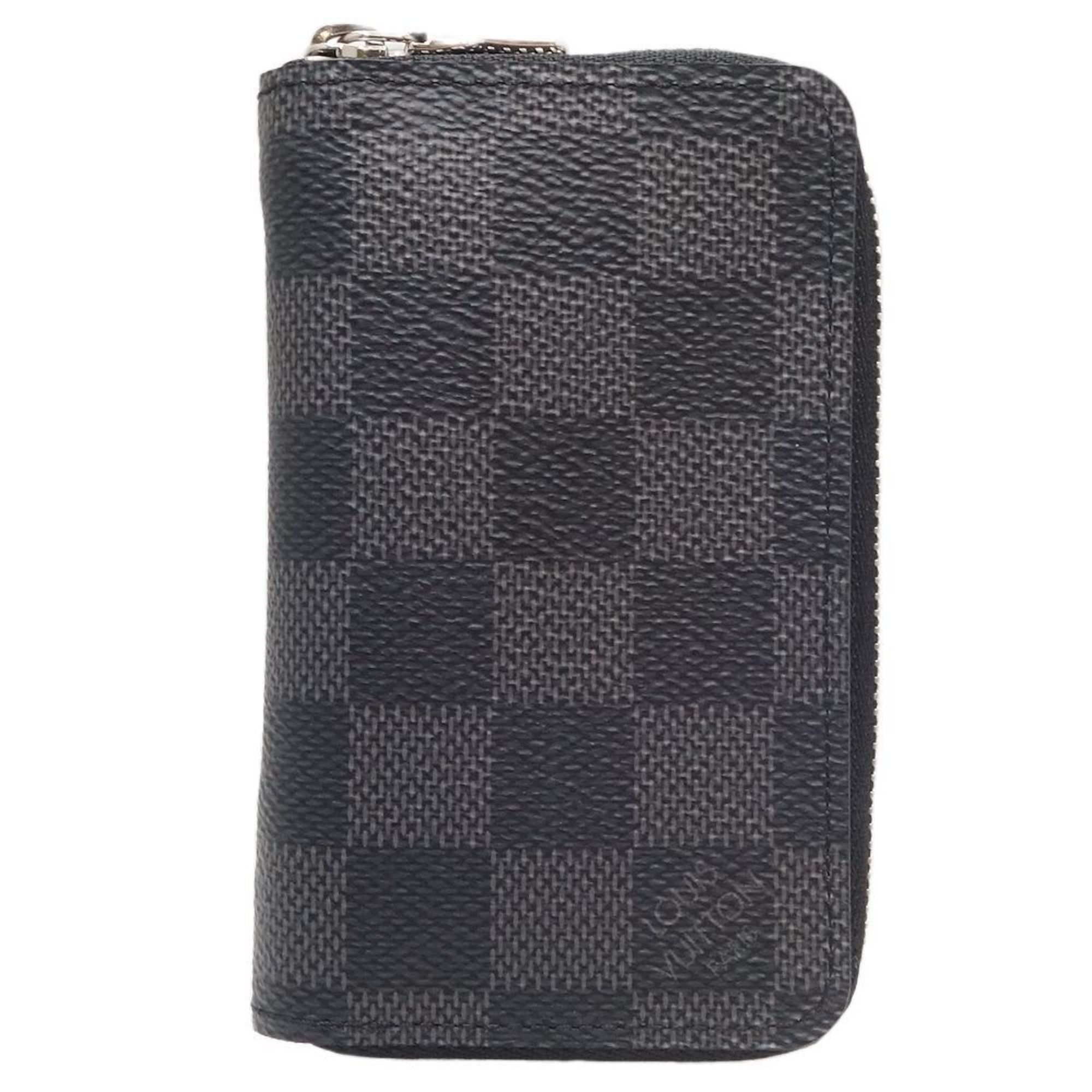 LOUIS VUITTON Damier Graphite Zippy Coin Purse N63076 Case 083720