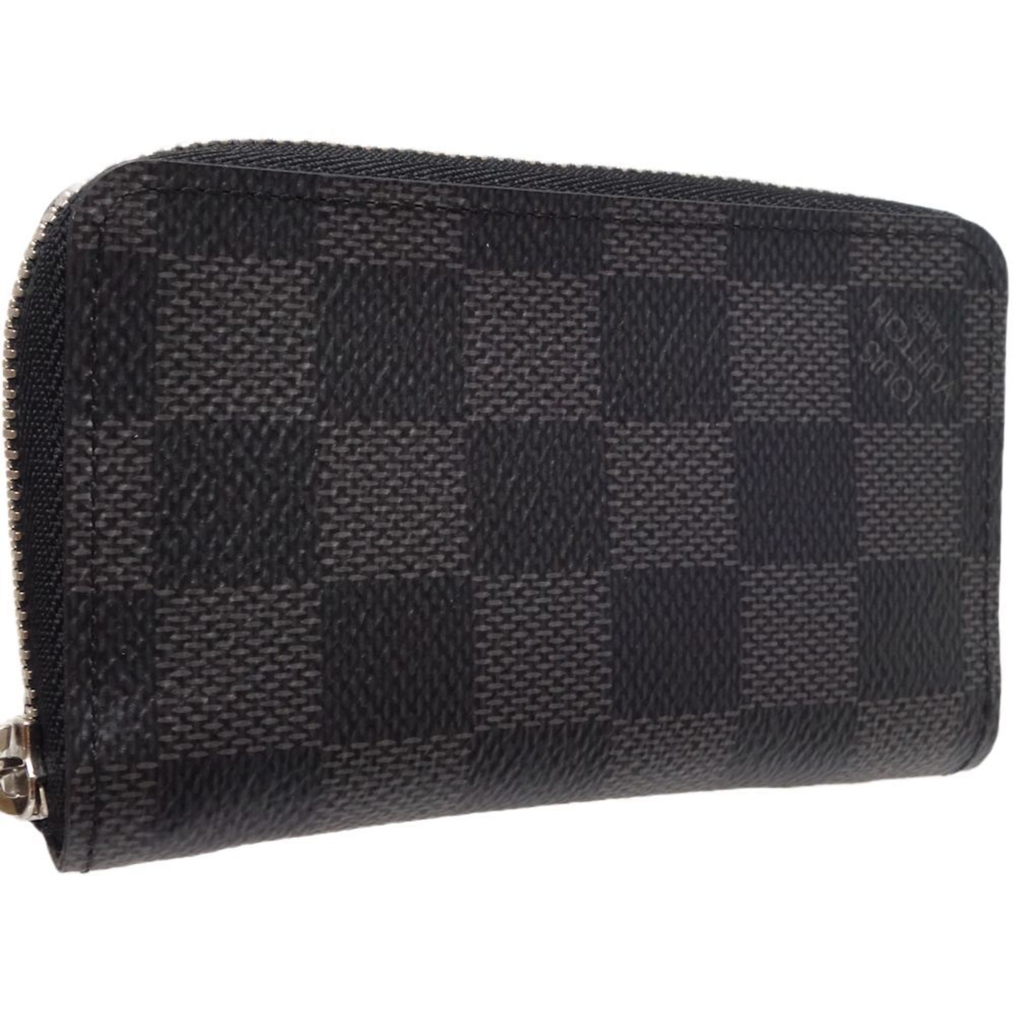 LOUIS VUITTON Damier Graphite Zippy Coin Purse N63076 Case 083720