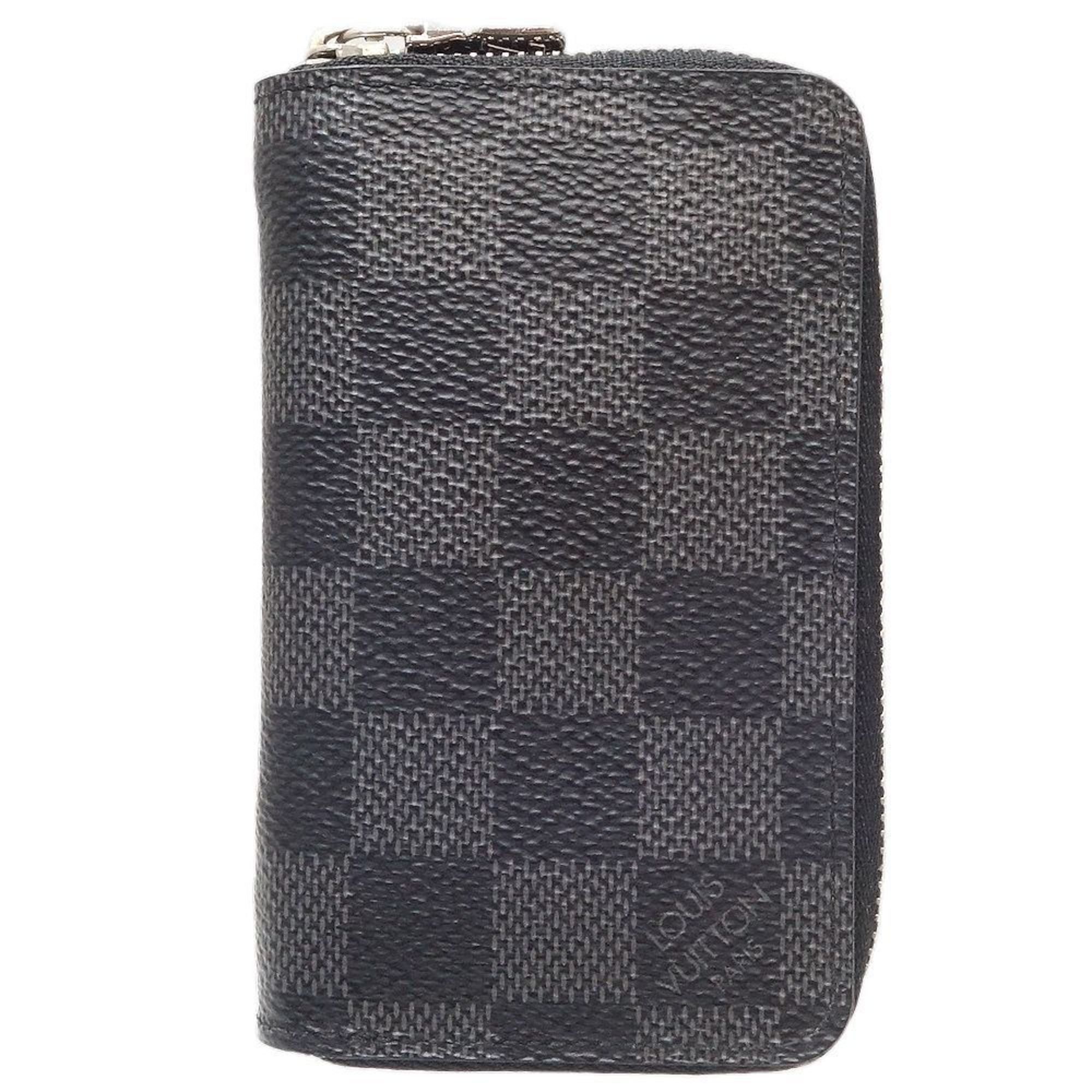 LOUIS VUITTON Damier Graphite Zippy Coin Purse N63076 Case 083725