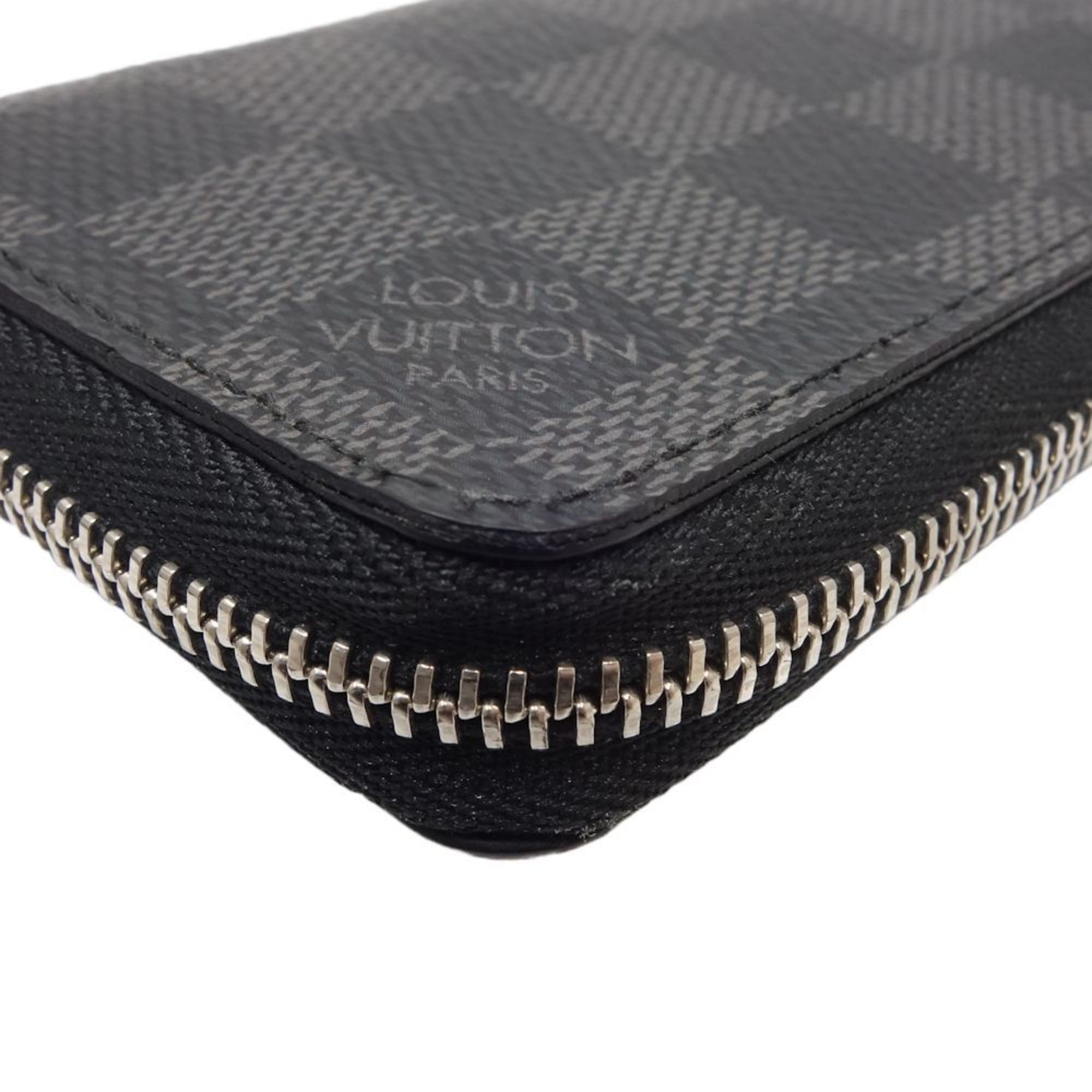 LOUIS VUITTON Damier Graphite Zippy Coin Purse N63076 Case 083725