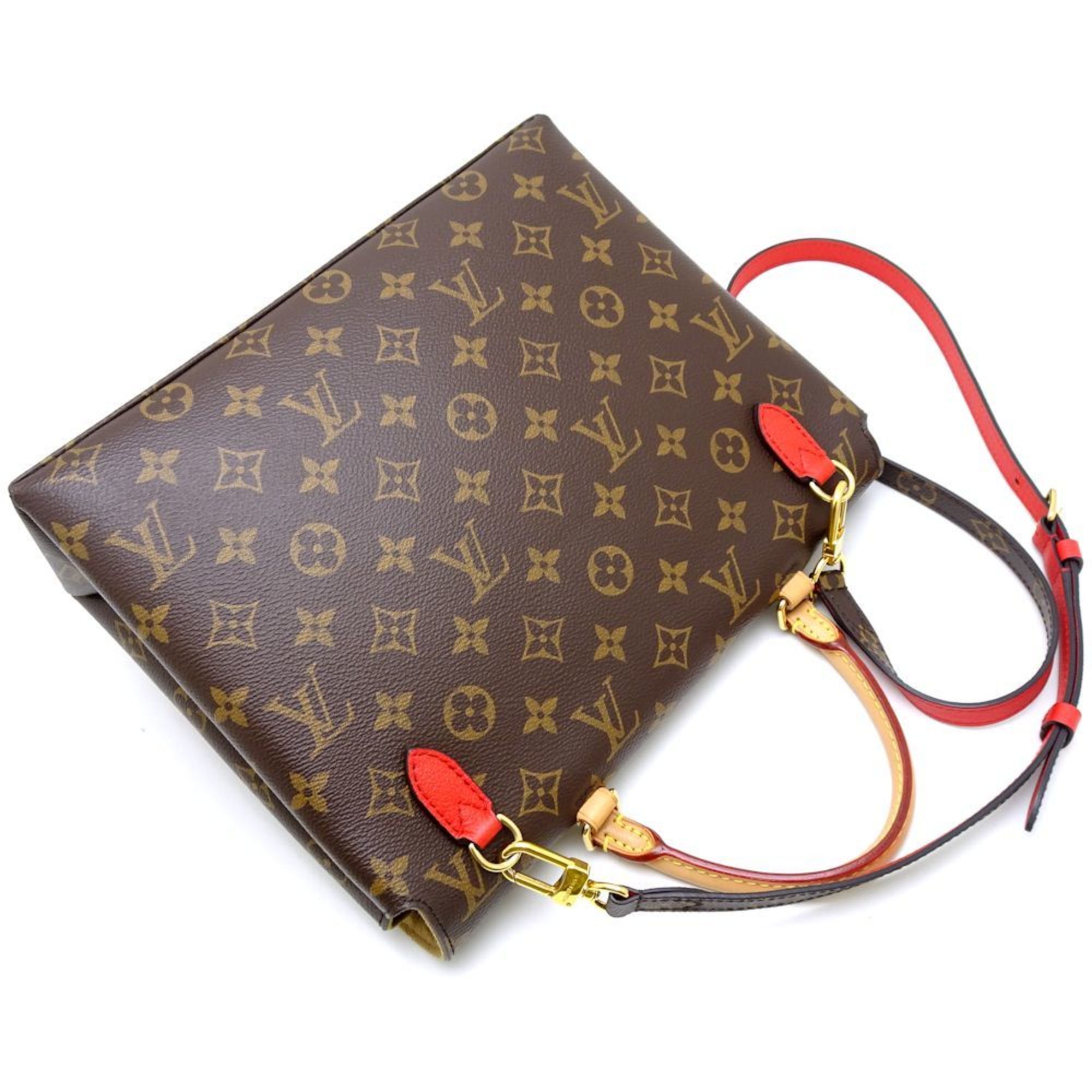 Louis Vuitton Monogram LOUIS VUITTON Marignan M44286 2Way Bag Brown Coquelicot 350611