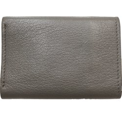 BALENCIAGA Edge City Mini Wallet 470059 Trifold Leather Gray 083207