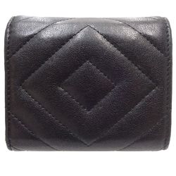 CHANEL Small Wallet A82723 2.55 Trifold V Stitch Chevron Leather Black 083697