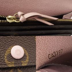 Louis Vuitton Monogram LOUIS VUITTON Portefeuil Emily M61289 Long Wallet Brown Rose Ballerine 083316