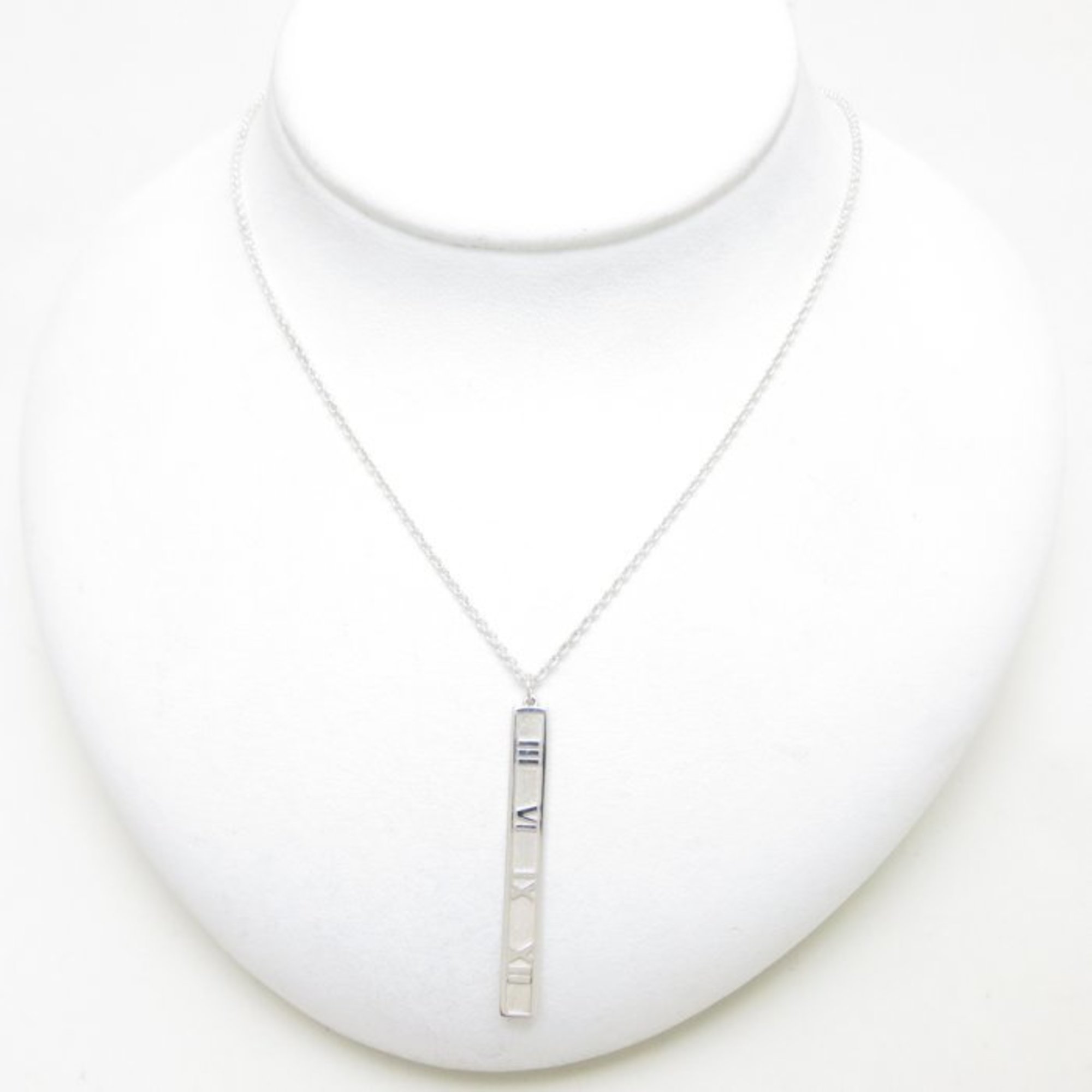 Tiffany TIFFANY&Co. Atlas Bar Necklace SV925 Silver Pendant 097778