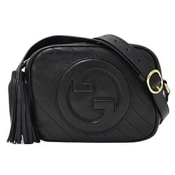 GUCCI Bag Women's Brand Shoulder Gucci Blondie Leather Black 742360 Compact