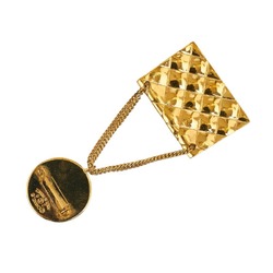 CHANEL Coco Swing Matelasse Bag Mark Brooch Gold Plated Women's