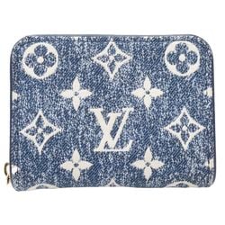 LOUIS VUITTON Zippy Coin Purse M81185 Case Monogram Denim Jacquard Marine 083660