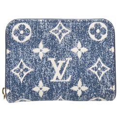 LOUIS VUITTON Zippy Coin Purse M81185 Case Monogram Denim Jacquard Marine 083660