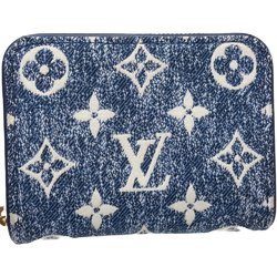 LOUIS VUITTON Zippy Coin Purse M81185 Case Monogram Denim Jacquard Marine 083660