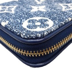 LOUIS VUITTON Zippy Coin Purse M81185 Case Monogram Denim Jacquard Marine 083660