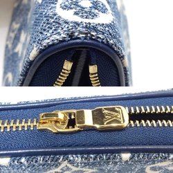 LOUIS VUITTON Zippy Coin Purse M81185 Case Monogram Denim Jacquard Marine 083660