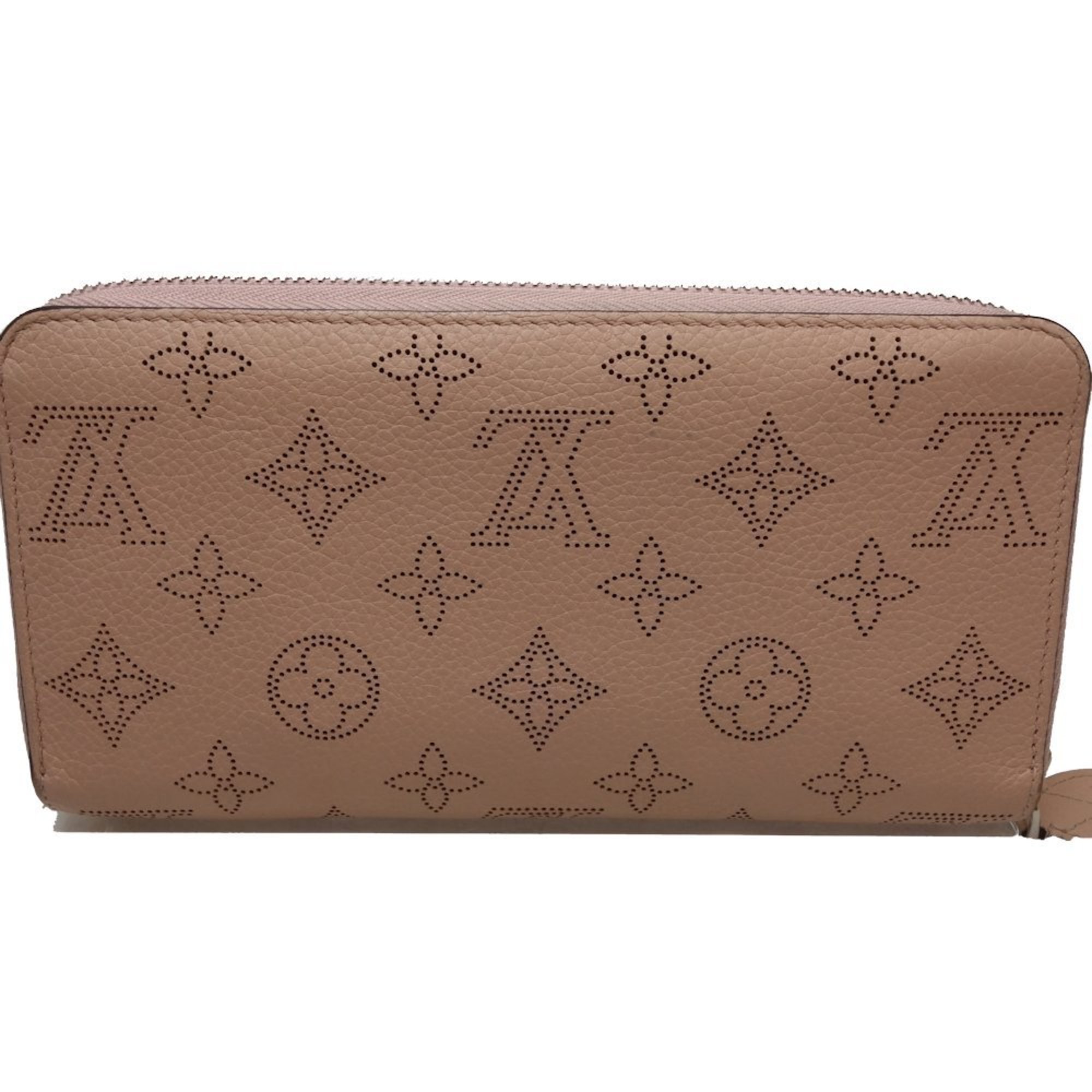 LOUIS VUITTON Zippy Wallet M61868 Long Monogram Mahina Magnolia (Pink) 083014