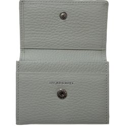 BURBERRY Business card holder case leather white 083535