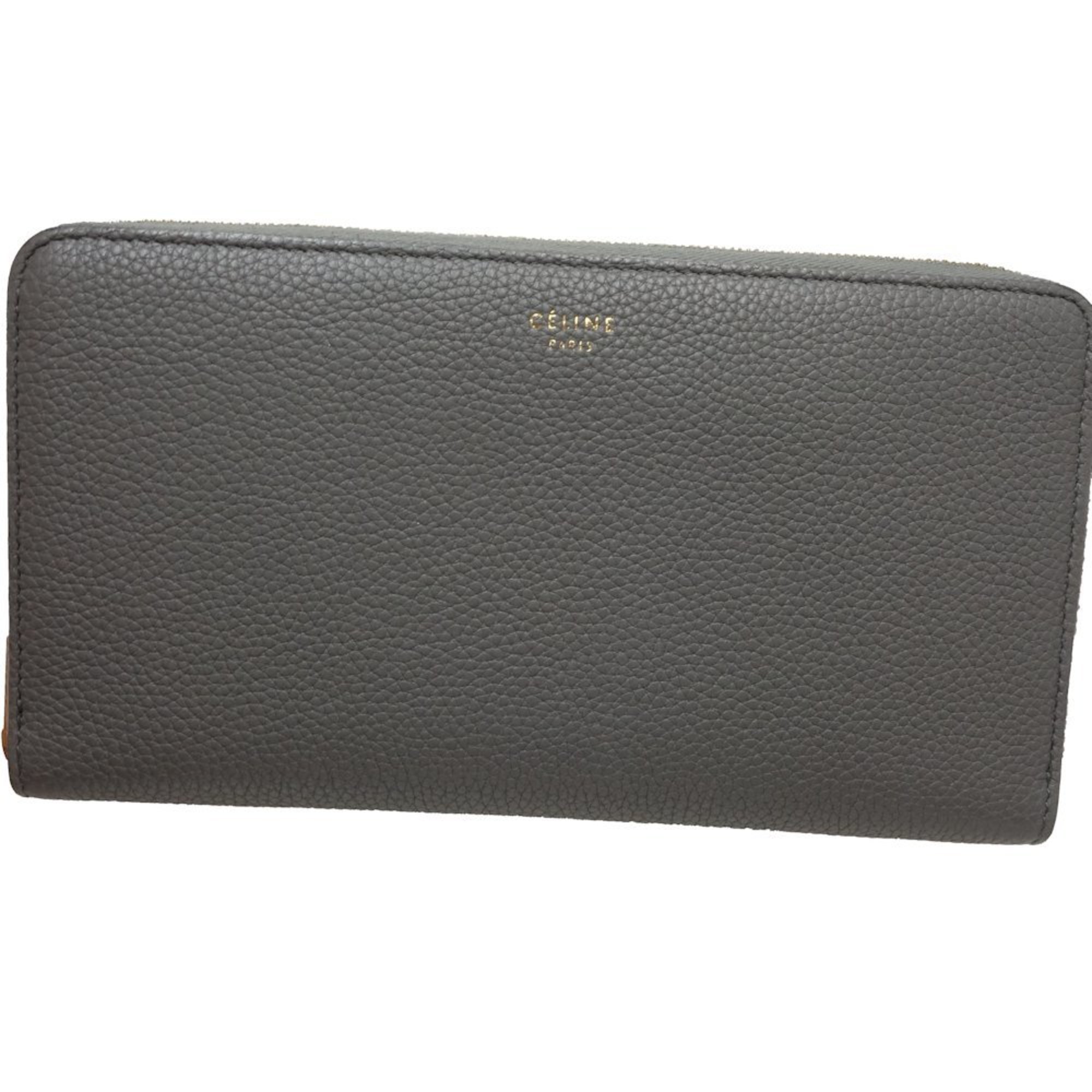 Celine CELINE long wallet large zipped multi-function call gray 105003AU8.10KL 082043