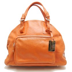Furla Leather Mini Boston Bag Orange 250809