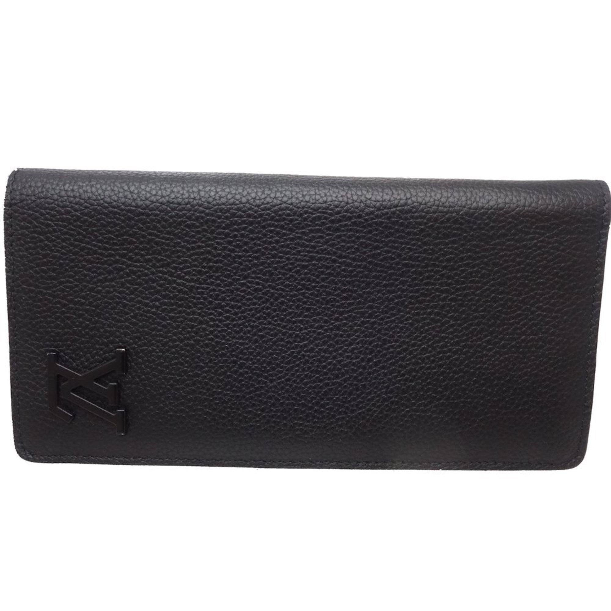 LOUIS VUITTON Portefeuil Brazza NM M69980 Long Wallet LV Aerogram Black 083230